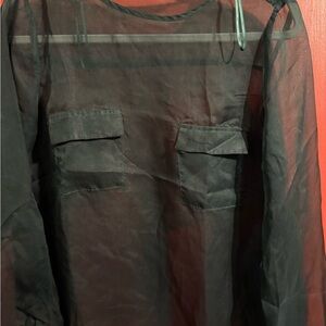 Zara Black Sheer Top